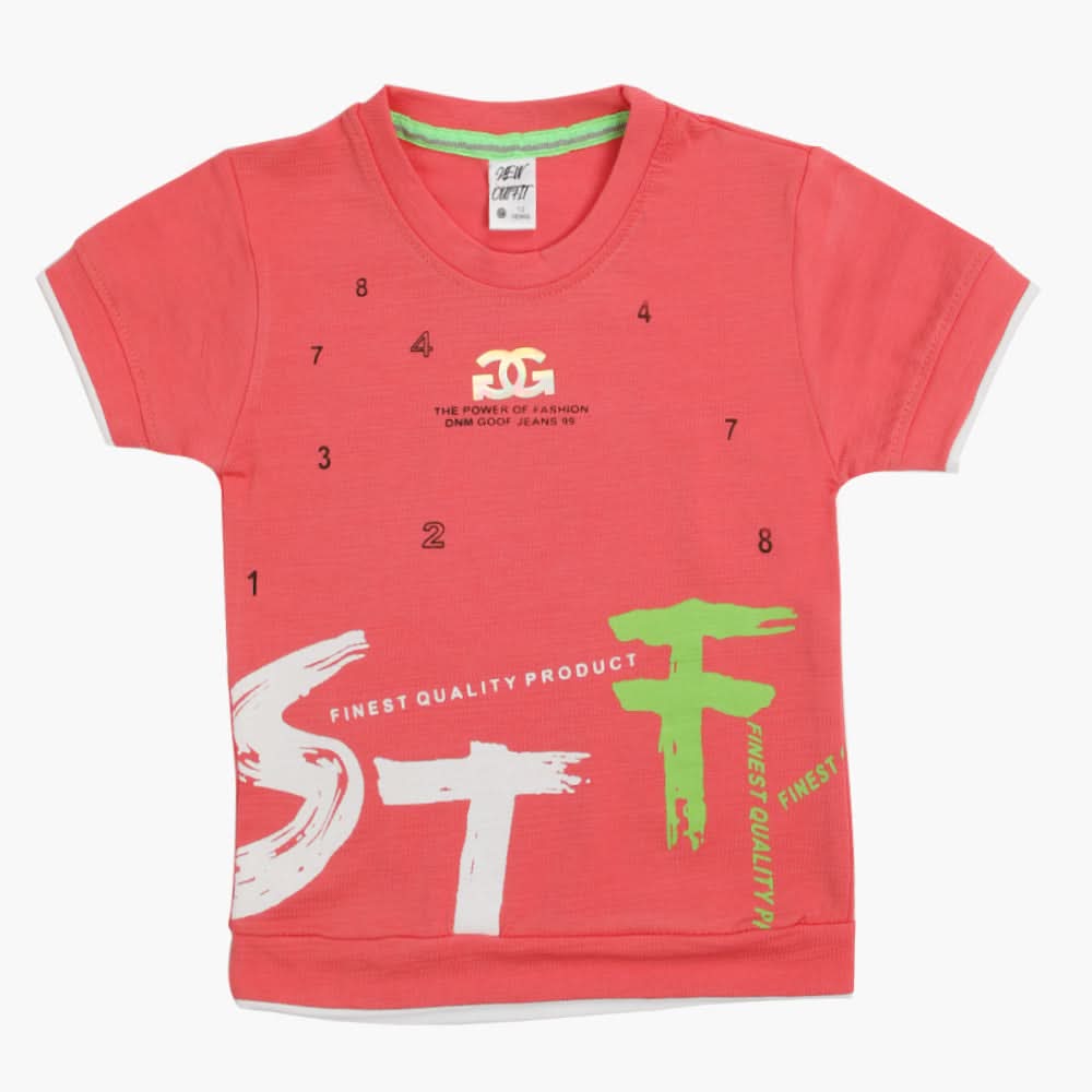 Boys Half Sleeves T-Shirt - Pink, Boys T-Shirts, Chase Value, Chase Value