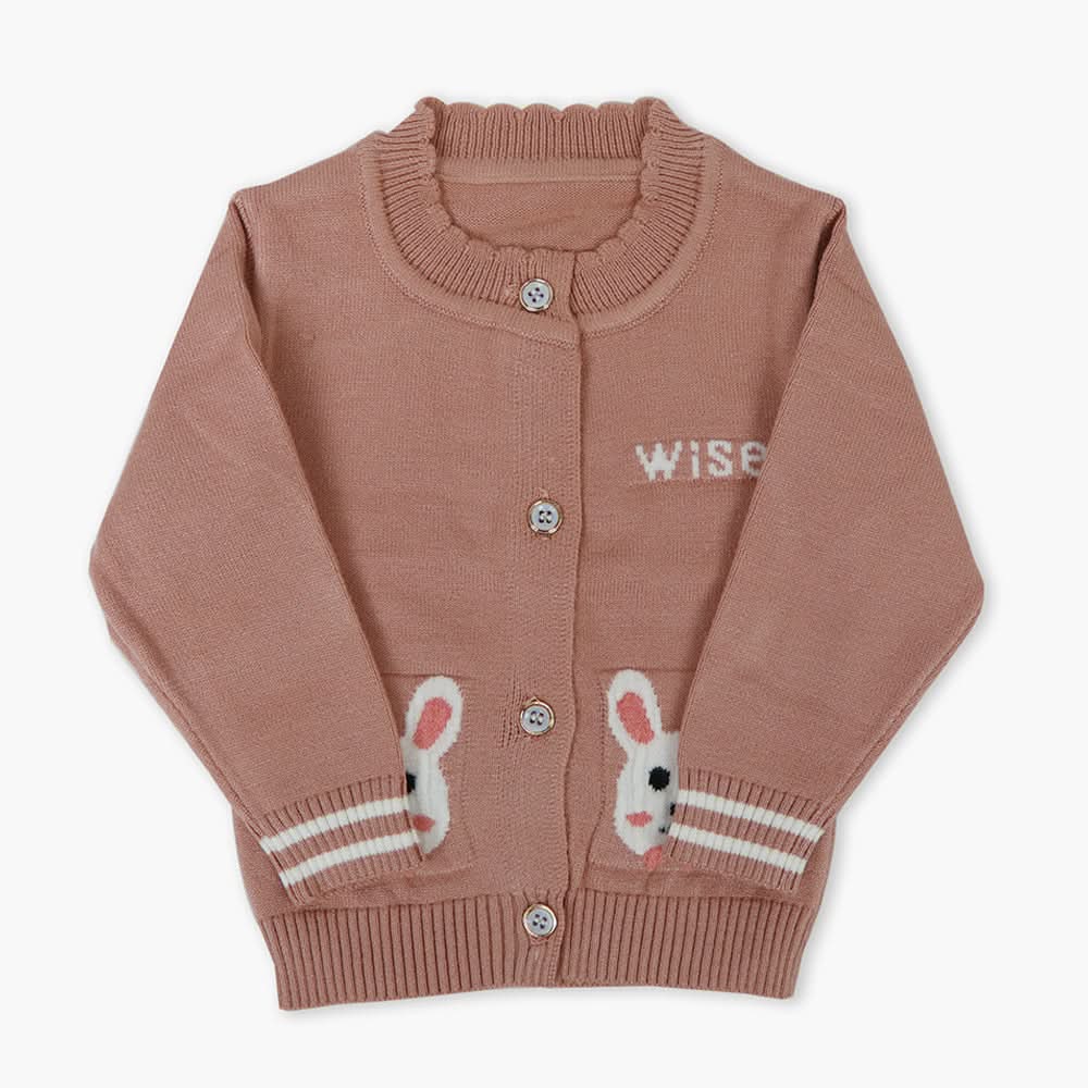 Newborn Girls Sweater - Tea Pink, Newborn Girls Winterwear, Chase Value, Chase Value