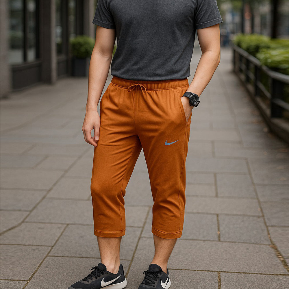 Men's Fancy 3Qtr Short - Orange, Men's Shorts, Chase Value, Chase Value