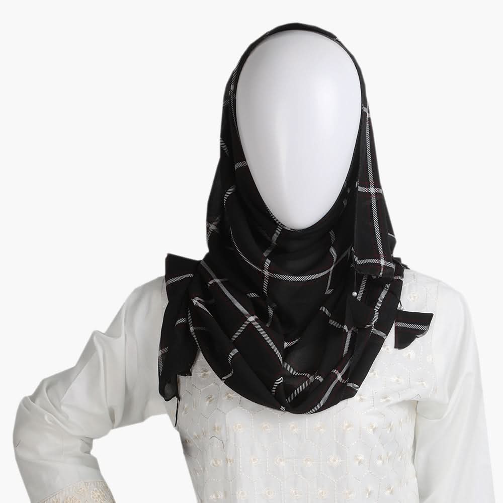 Women's Printed Scarf - Black, Women Shawls & Scarves, Chase Value, Chase Value