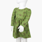 Girls Full Sleeves Frock - Green, Girls Frocks, Chase Value, Chase Value