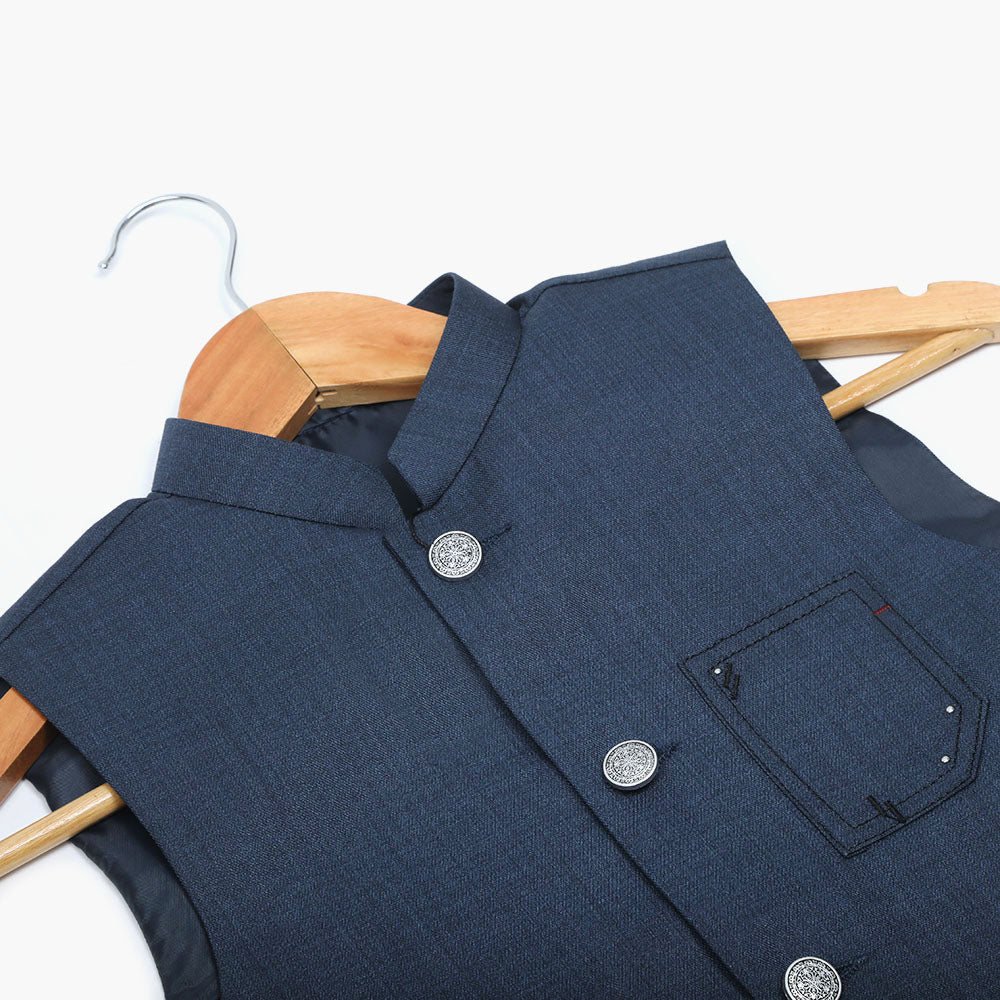 Eminent Boys Fancy Waistcoat - Navy Blue, Boys Waistcoats, Eminent, Chase Value