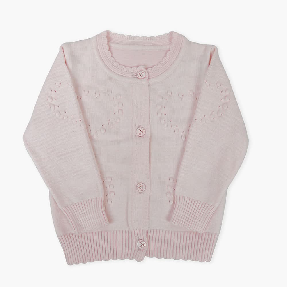 Newborn Girls Sweater - Light Pink, Newborn Girls Winterwear, Chase Value, Chase Value