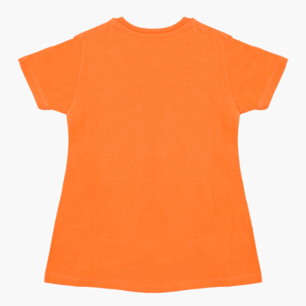 Eminent Girls Half Sleeves T-Shirt - Orange, Girls T-Shirts, Eminent, Chase Value
