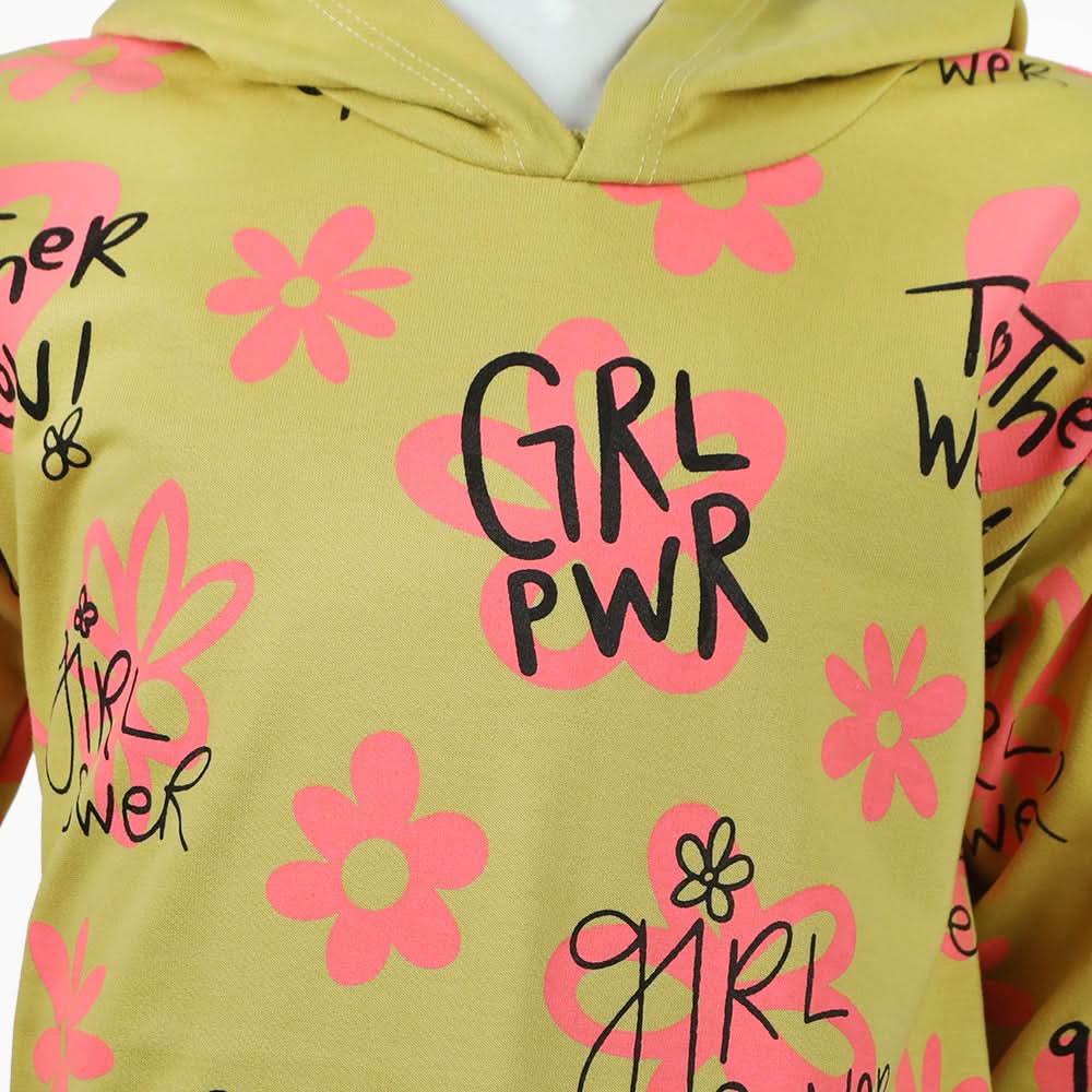 Girls Hoodie T-Shirt - Beige, Girls Hoodies & Sweat Shirts, Chase Value, Chase Value