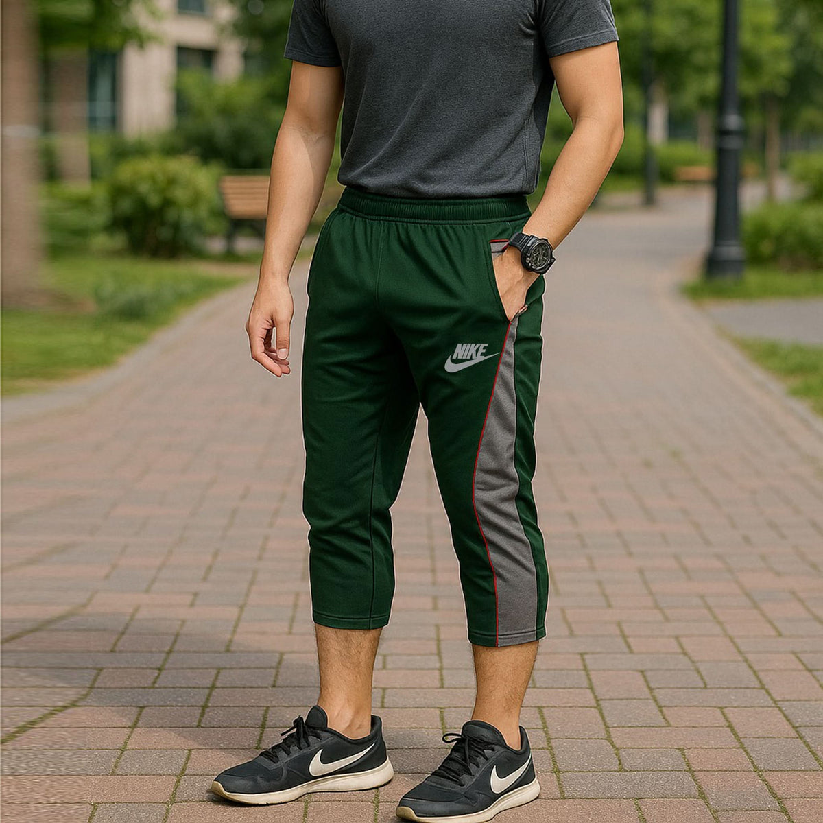 Men's Fancy 3 QTR - Green, Men's Shorts, Chase Value, Chase Value