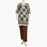Women's Printed Stitched 2Pcs Shalwar Suit - Brown, Women Shalwar Suits, Chase Value, Chase Value