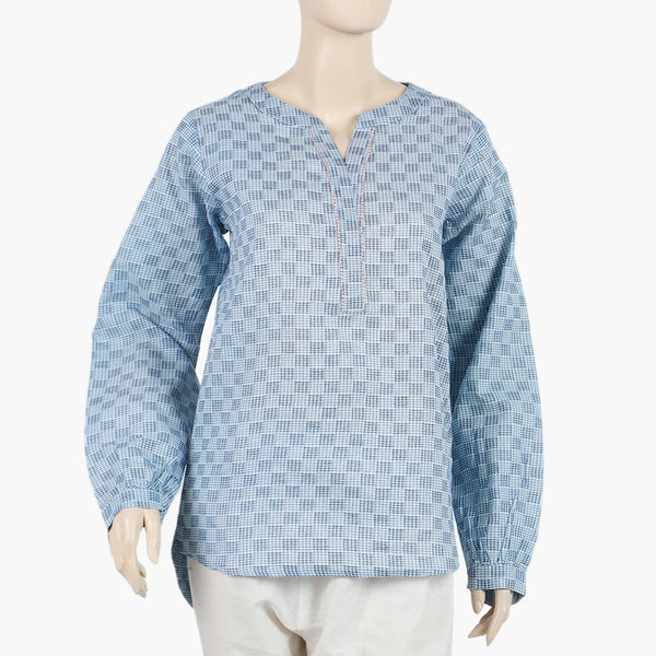 Women's Woven Top - Blue, Women T-Shirts & Tops, Chase Value, Chase Value