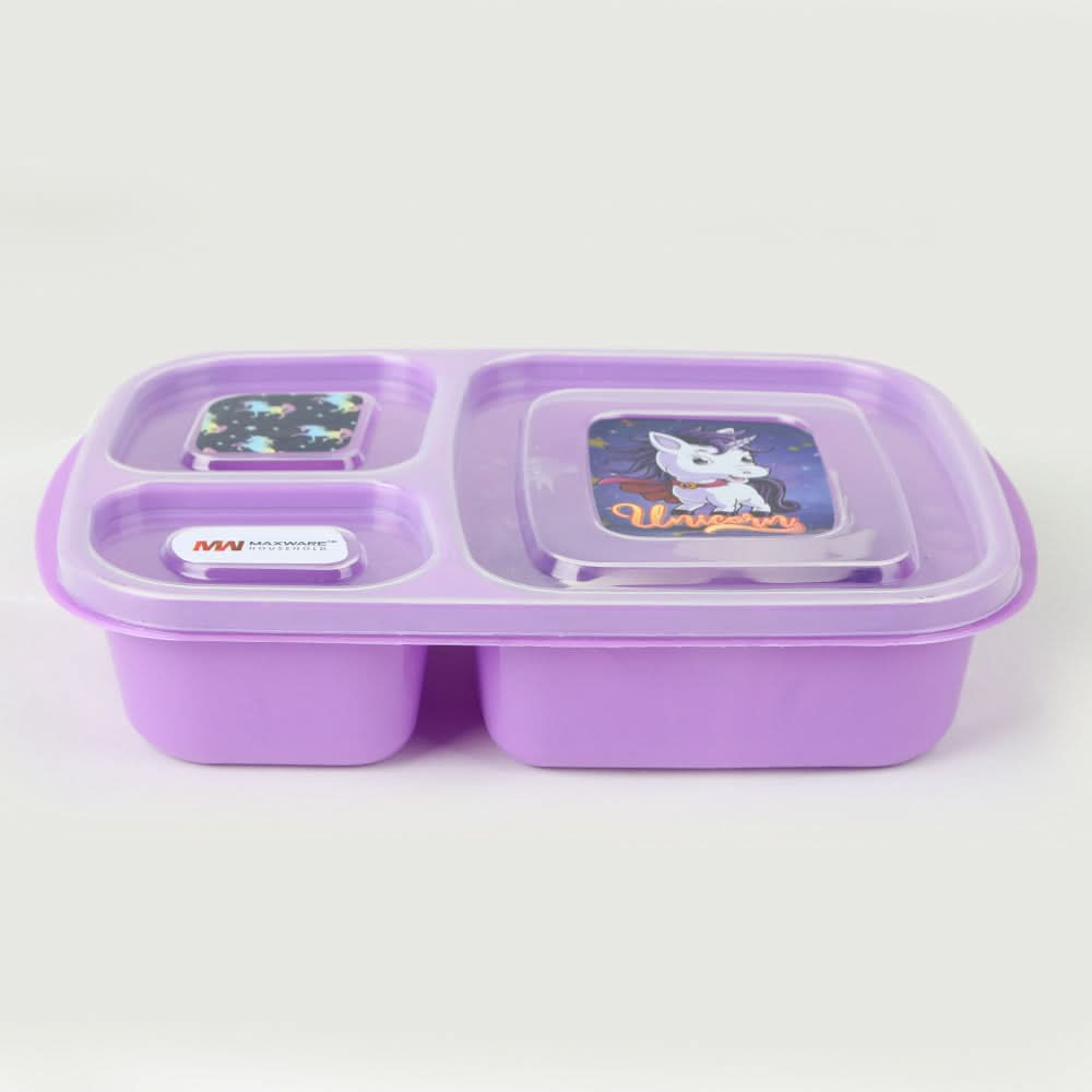 Student Lunch Box with Spoon 1000ml - Purple, Tiffin Boxes & Bottles, Chase Value, Chase Value