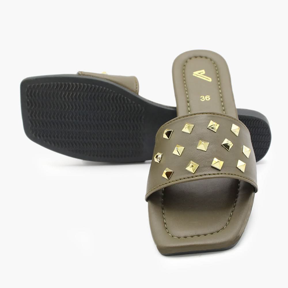 Women's Slipper - Dark Green, Women Slippers, Chase Value, Chase Value