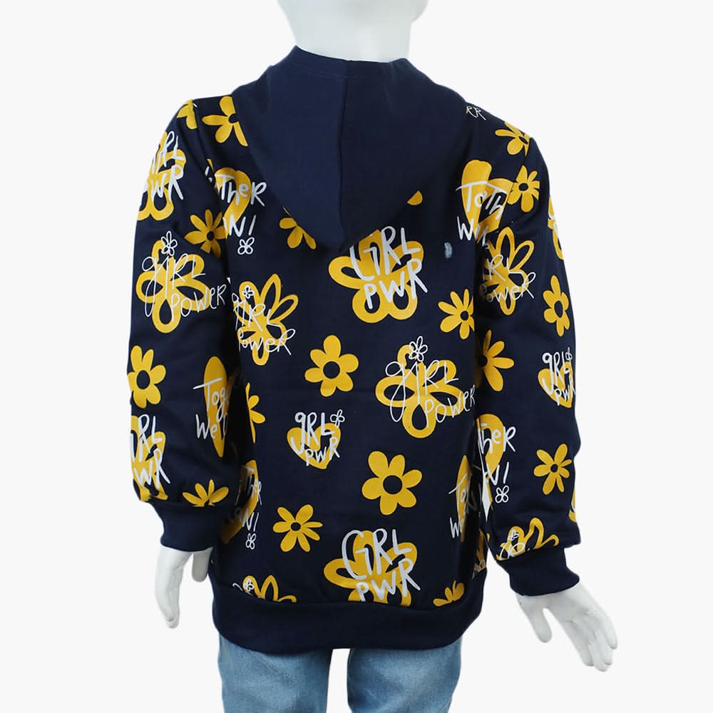 Girls Hoodie T-Shirt - Navy Blue, Girls Hoodies & Sweat Shirts, Chase Value, Chase Value