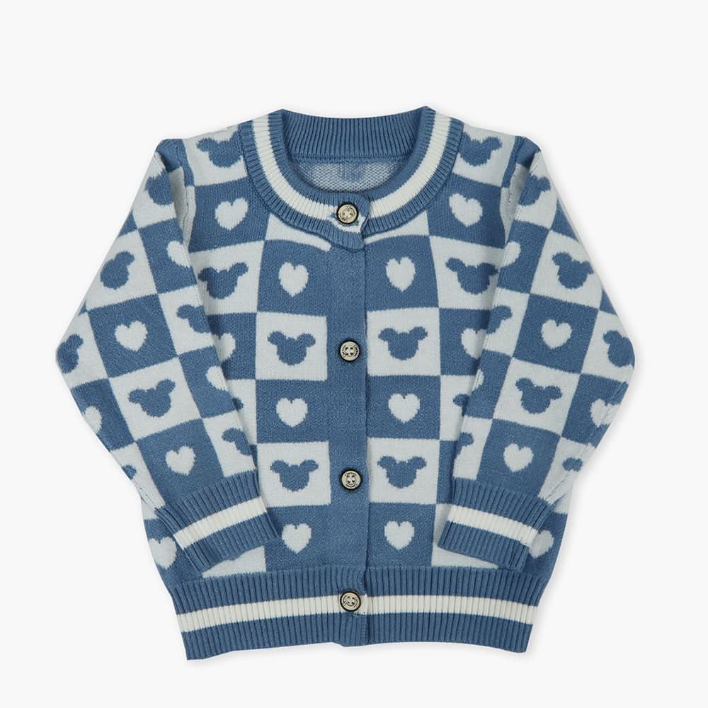 Newborn Girls Sweater - Steel Blue, Newborn Girls Winterwear, Chase Value, Chase Value