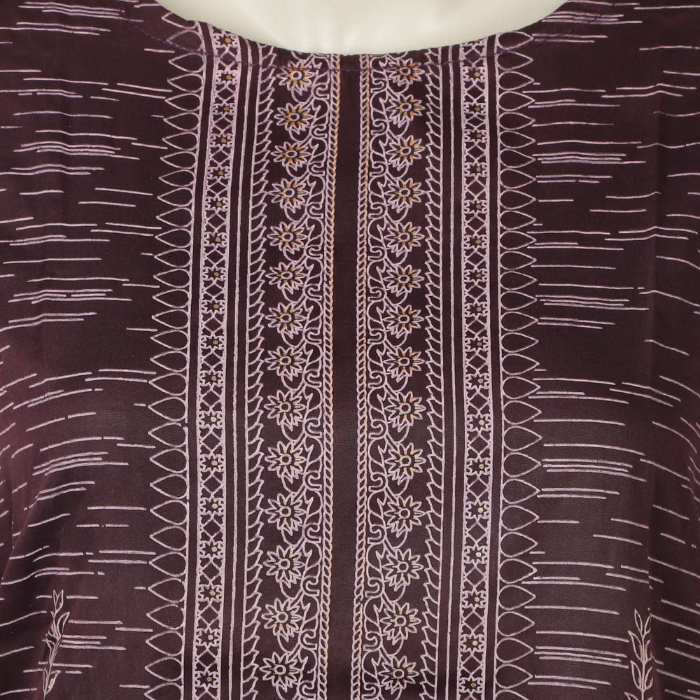 Women's Printed Stitched 03 pcs Suit - Purple, Women Shalwar Suits, Chase Value, Chase Value