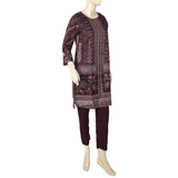 Women's Printed Stitched 03 pcs Suit - Purple, Women Shalwar Suits, Chase Value, Chase Value