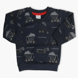 Newborn Boys Full Sleeves T-Shirt - Dark Blue, Newborn Boys Winterwear, Chase Value, Chase Value