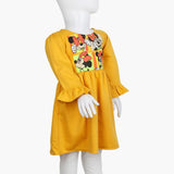 Girls Full Sleeves Frock - Yellow, Girls Frocks, Chase Value, Chase Value