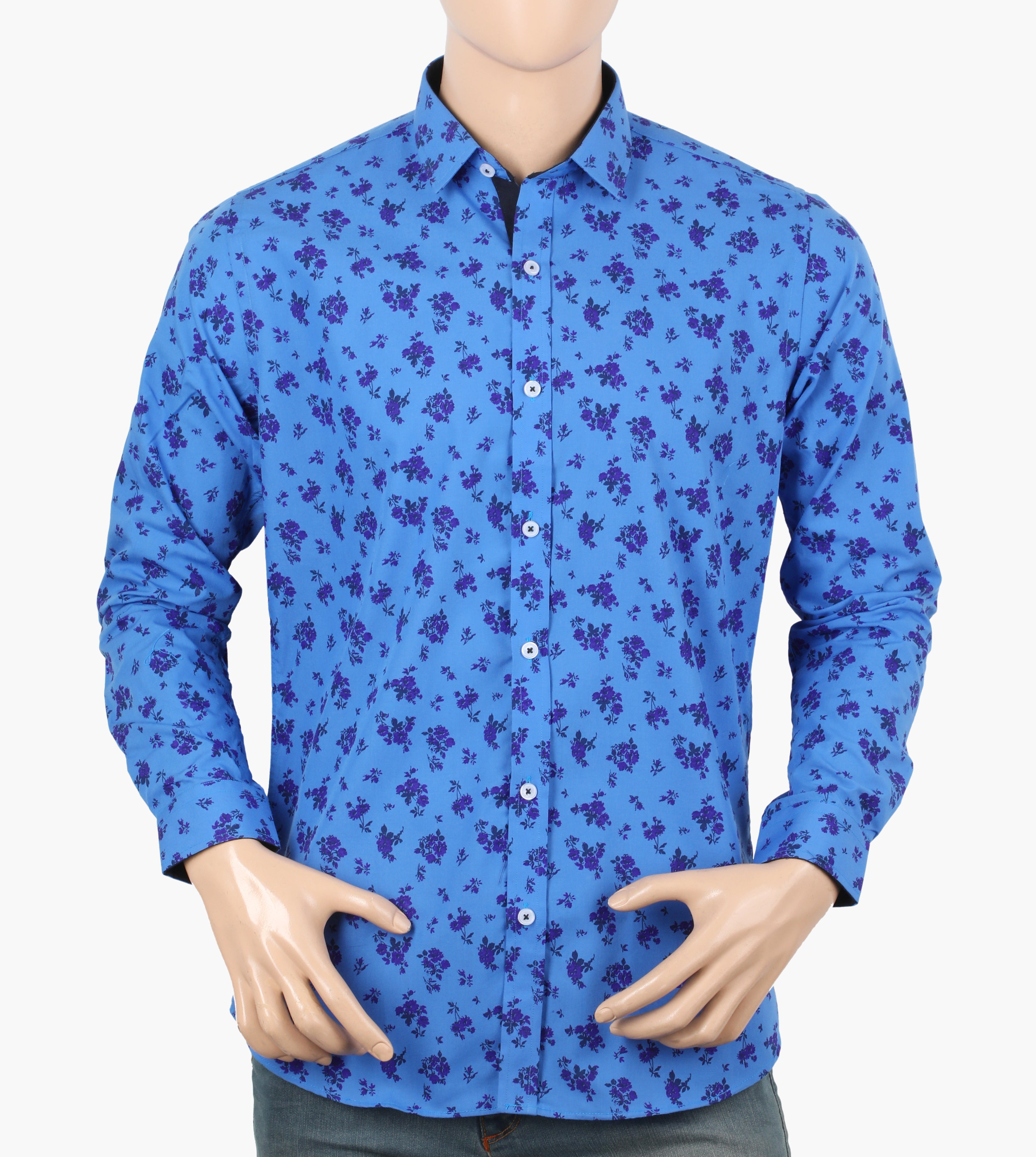 Men's Casual Shirt - Sky Blue, Mens T-Shirts, Chase Value, Chase Value