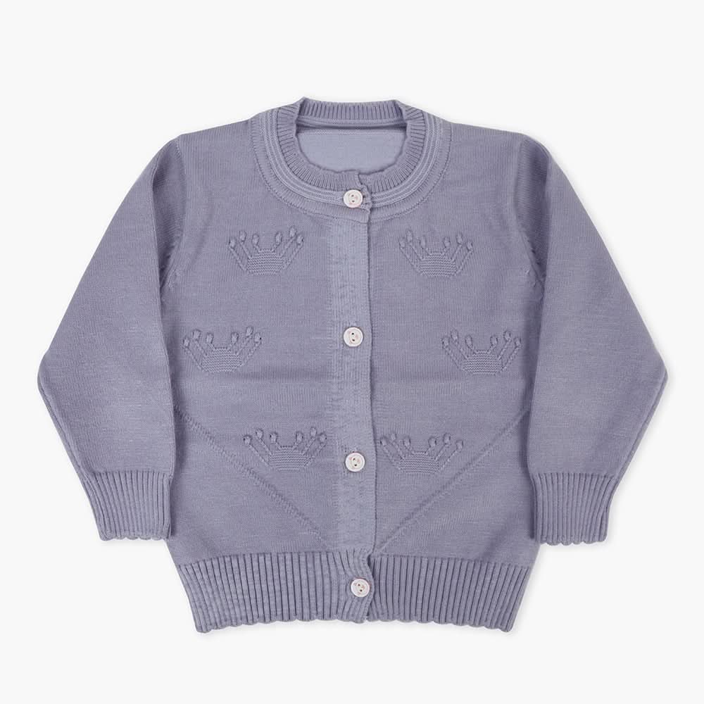 Newborn Girls Sweater - Grey, Newborn Girls Winterwear, Chase Value, Chase Value