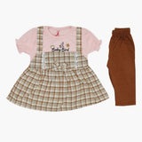 Girls Tights Suit - Brown, Girls Shalwar Kameez, Chase Value, Chase Value