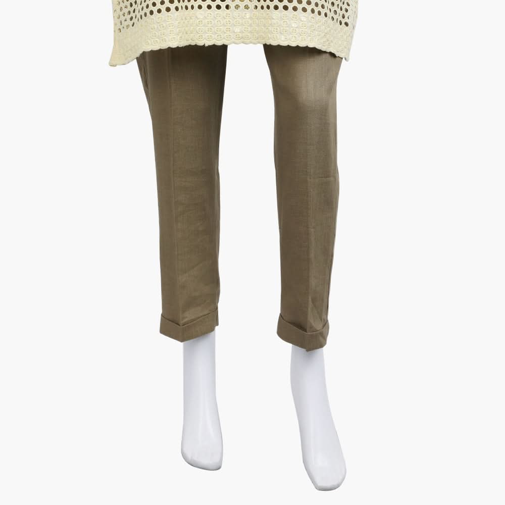 Women's Woven Trouser - Brown, Women Pants & Tights, Chase Value, Chase Value