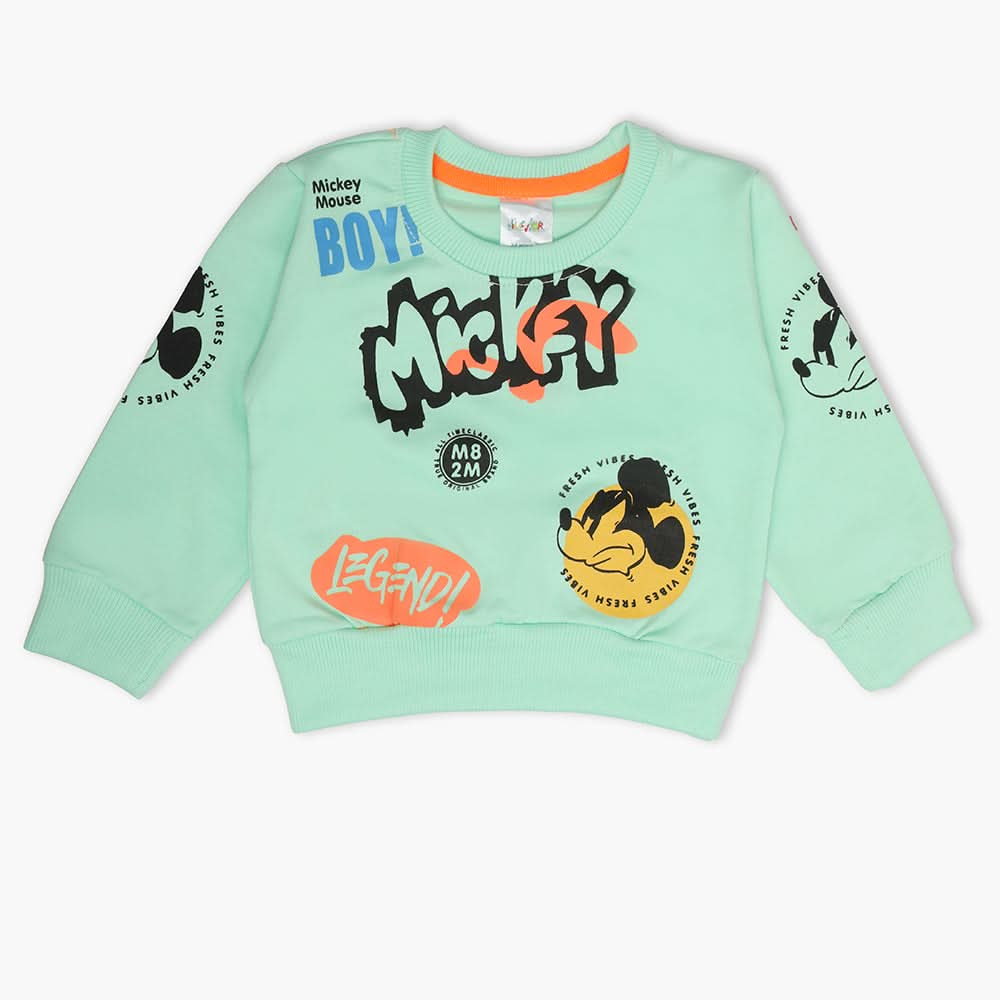 Newborn Boys Full Sleeves T-Shirt - Cyan, Newborn Boys Winterwear, Chase Value, Chase Value