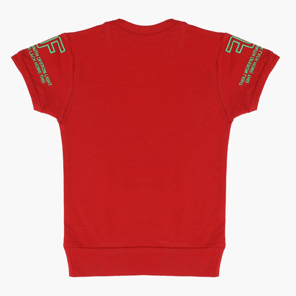 Boys Half Sleeves T-Shirt - Red, Boys T-Shirts, Chase Value, Chase Value
