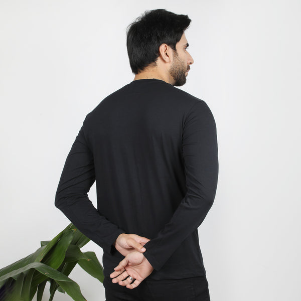 Men's Full Sleeves T-Shirt - Black