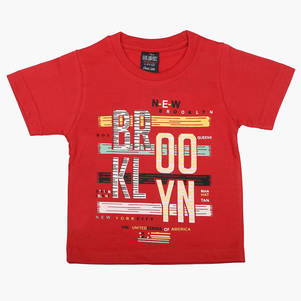 Boys Half Sleeves T-Shirt - Red, Boys T-Shirts, Chase Value, Chase Value