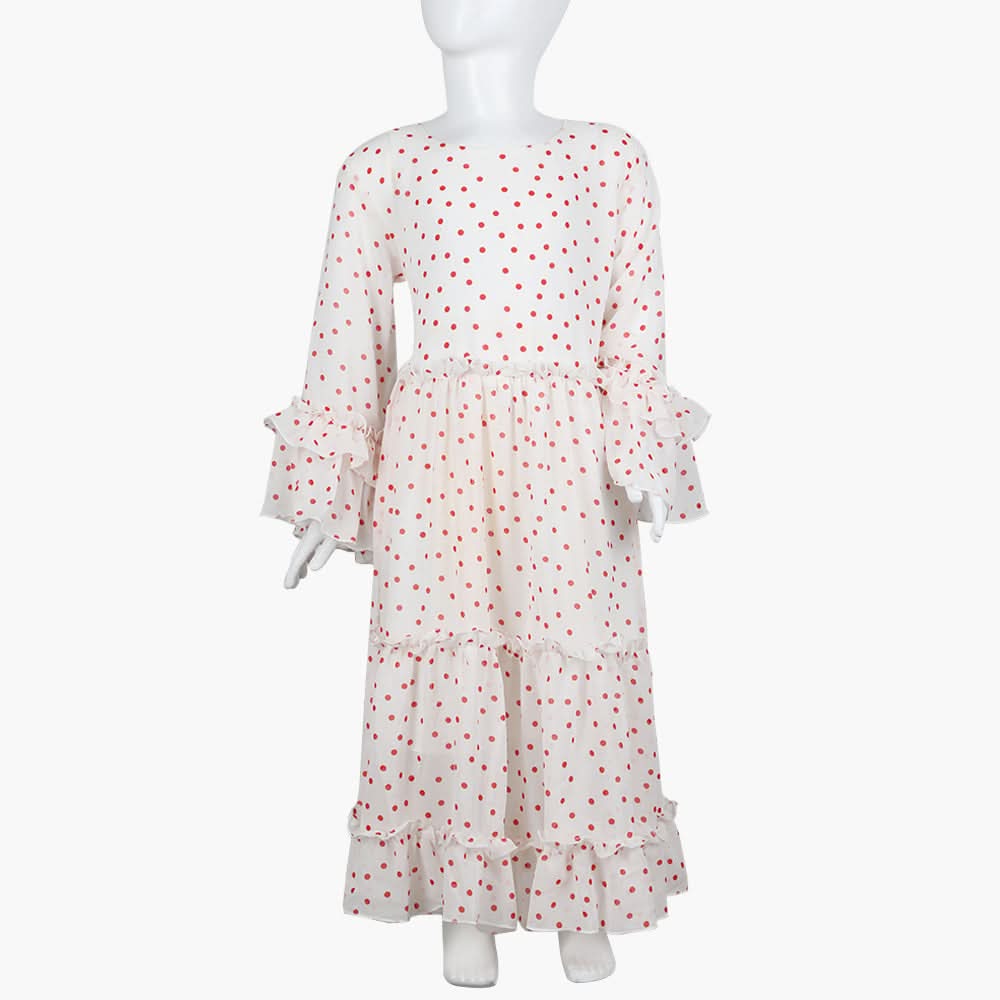 Girls Casual Maxi - White, Girls Kurti, Chase Value, Chase Value