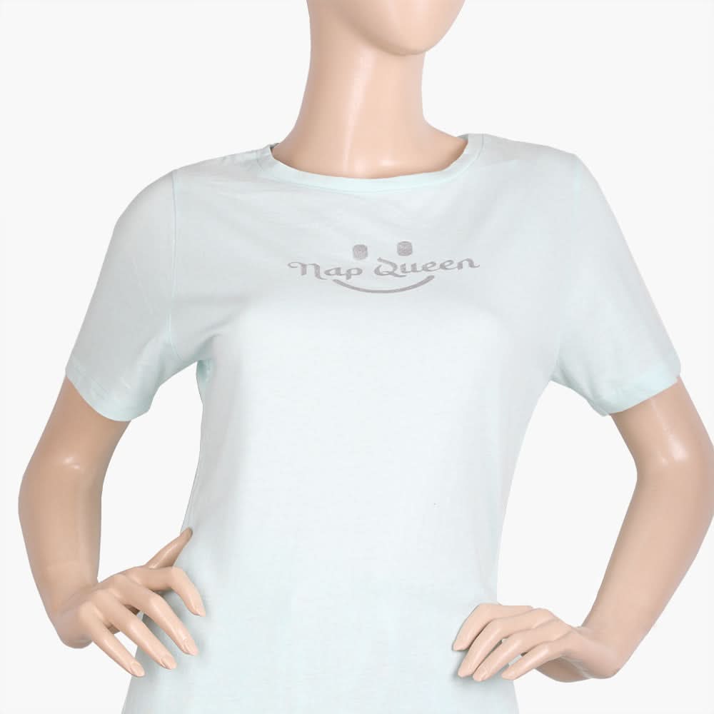 Women's Half Sleeves Knitted Suit - Cyan, Women Night Suit, Chase Value, Chase Value