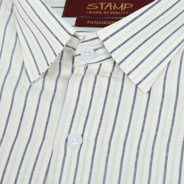 Men's Stamp Formal Shirt Stripe - Blue & Yellow