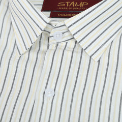 Men's Stamp Formal Shirt Stripe - Blue & Yellow, Men's Shirts, Chase Value, Chase Value