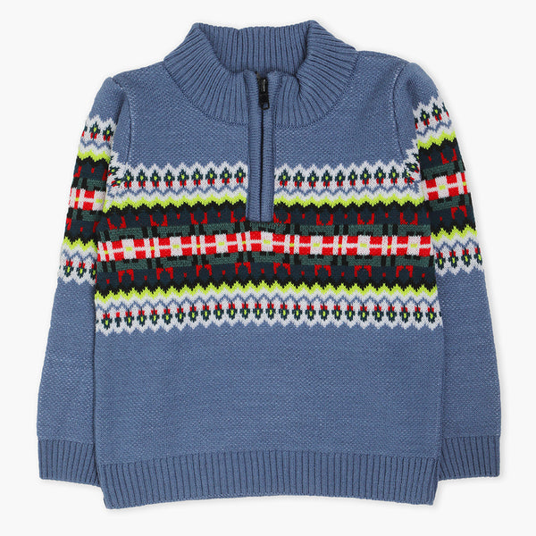 Eminent Boys Mock Neck Sweater - Indigo, Boys Sweaters, Eminent, Chase Value