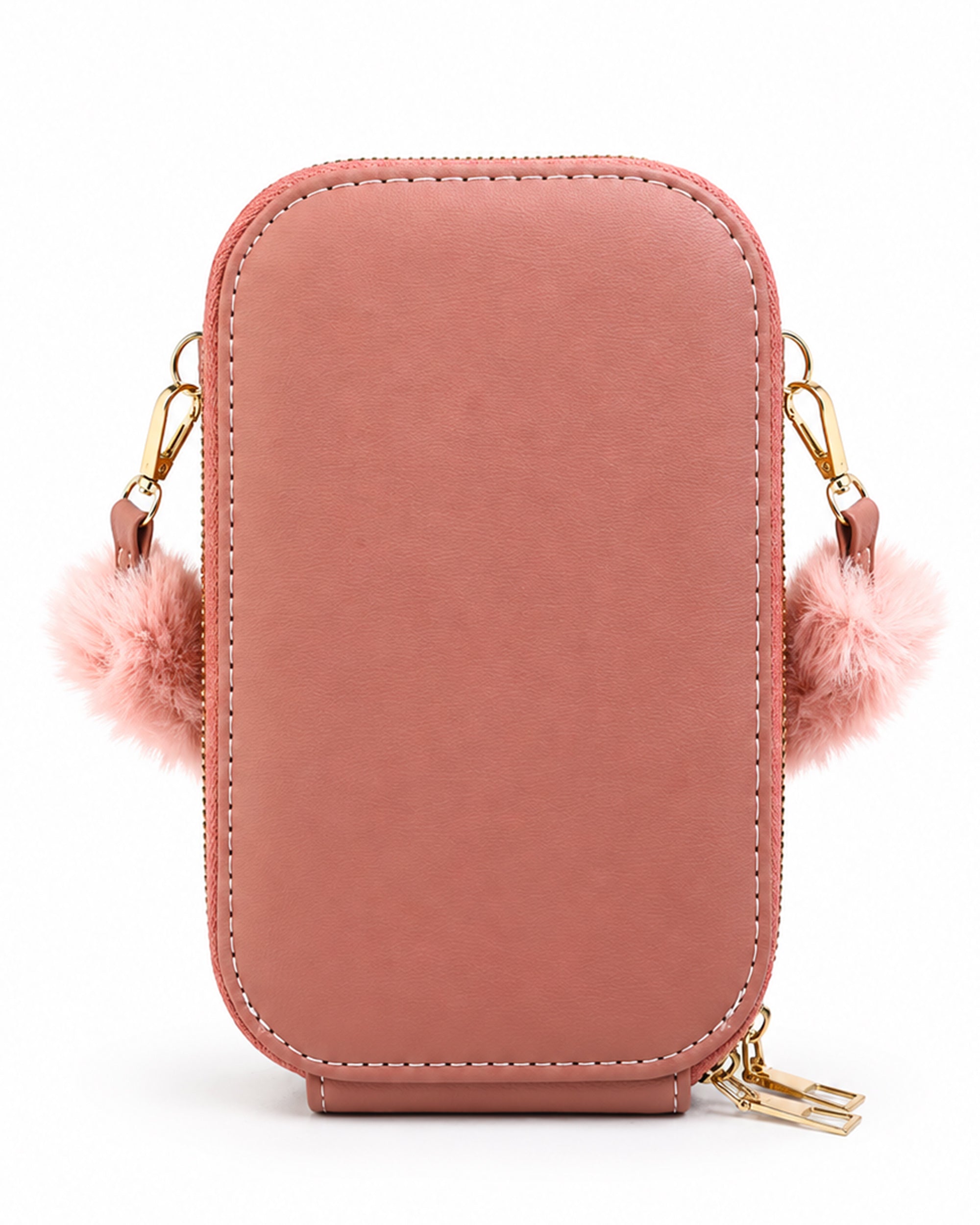 Women's Wallet with Fur Handle