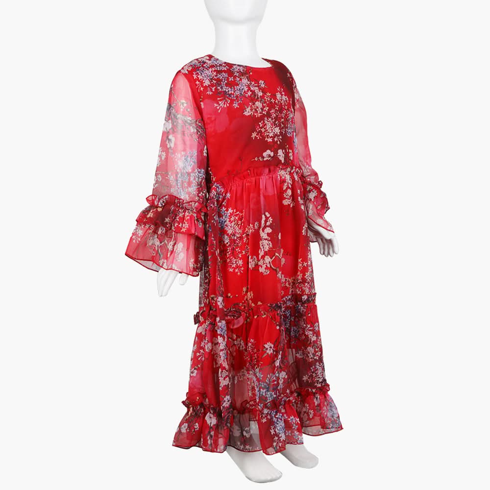 Girls Casual Maxi - Red, Girls Kurti, Chase Value, Chase Value
