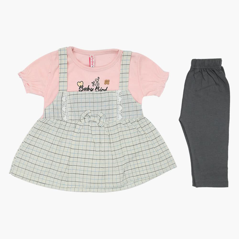 Girls Tights Suit - Fawn, Girls Shalwar Kameez, Chase Value, Chase Value