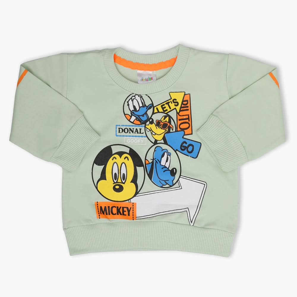 Newborn Boys Full Sleeves T-Shirt - Sea Green, Newborn Boys Winterwear, Chase Value, Chase Value