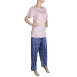Women's Half Sleeves Knitted Suit - Light Pink, Women Night Suit, Chase Value, Chase Value