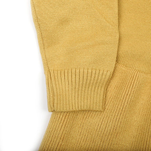 Girls Full Sleeves Sweater - Mustard