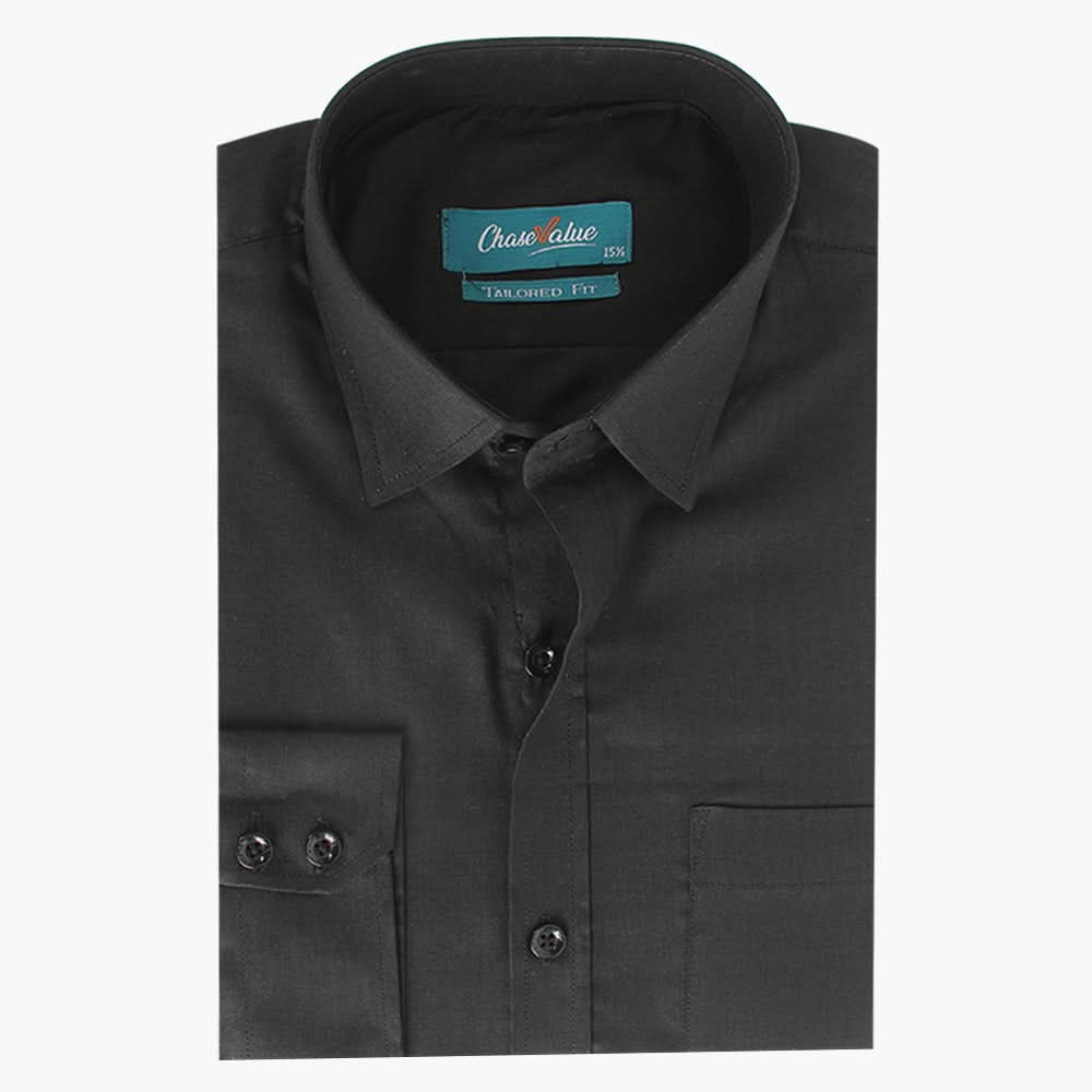 Men's Formal Shirt - Black, Men's Shirts, Chase Value, Chase Value