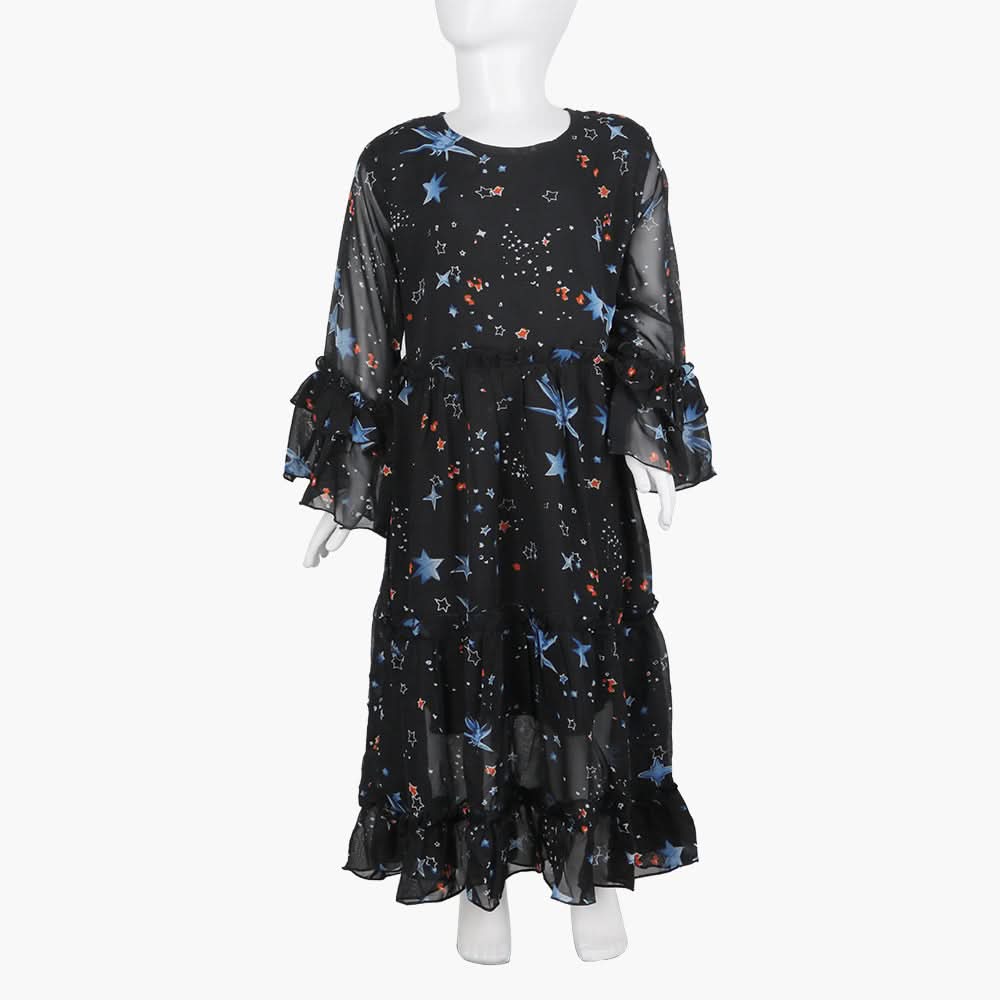 Girls Casual Maxi - Black, Girls Kurti, Chase Value, Chase Value