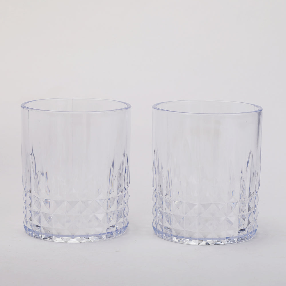 Sprinkle Glass 2 Pcs Set - White, Glassware & Drinkware, Chase Value, Chase Value