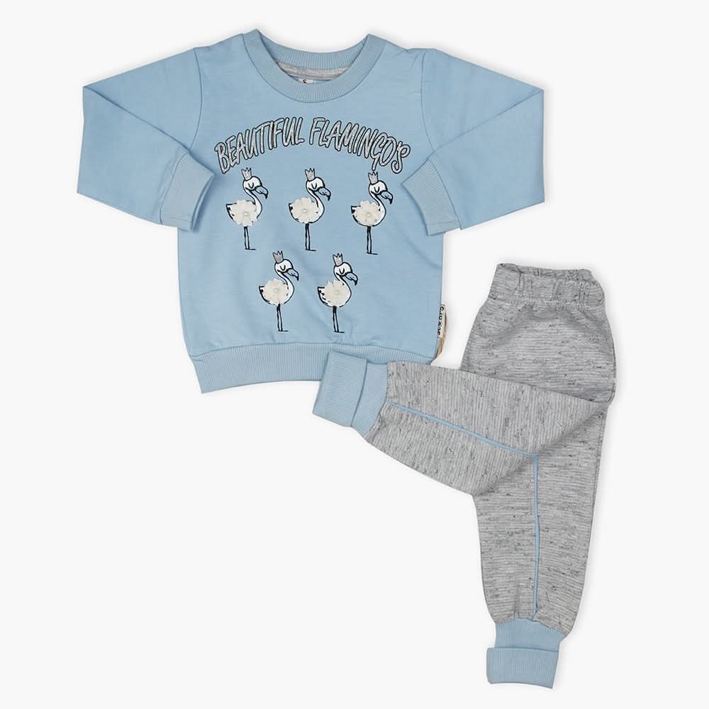 Newborn Girls Full Sleeves Suit - Blue, Newborn Girls Winterwear, Chase Value, Chase Value
