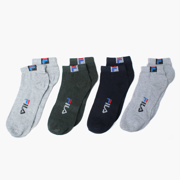 Men's 4Pcs Ankle Socks - Multi Color, Men's Socks, Chase Value, Chase Value