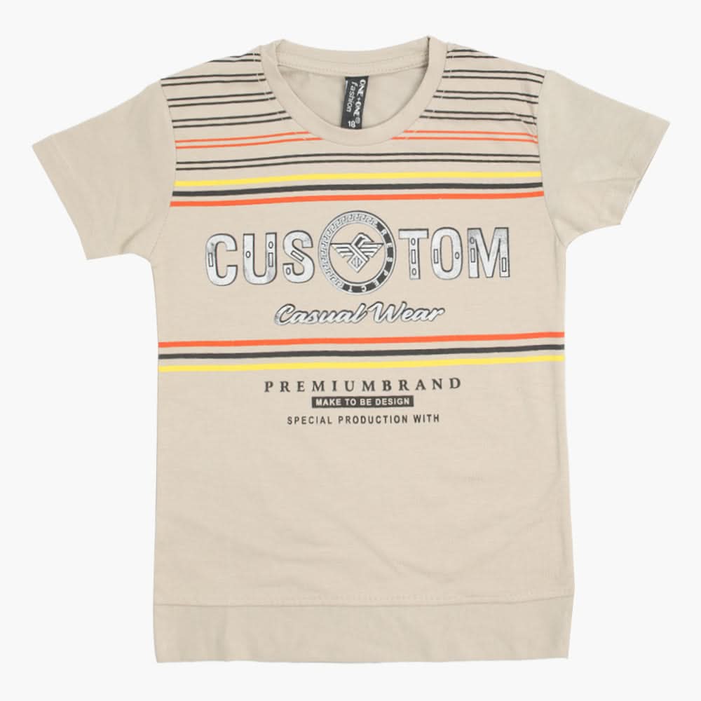 Boys Half Sleeves T-Shirt - Peach, Boys T-Shirts, Chase Value, Chase Value