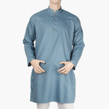 Men's Mashriq Slim Fit Kurta - Steel Blue, Men's Kurtas, Chase Value, Chase Value