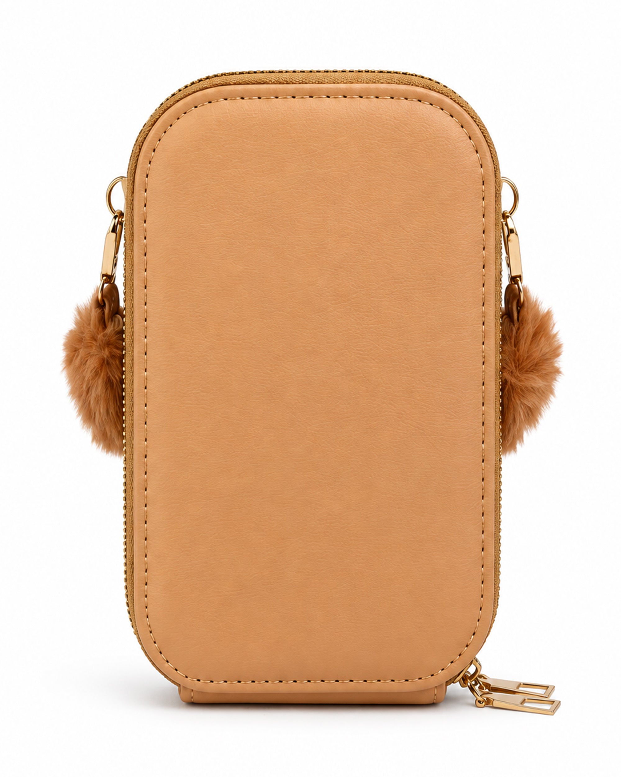 Women's Wallet with Fur Handle