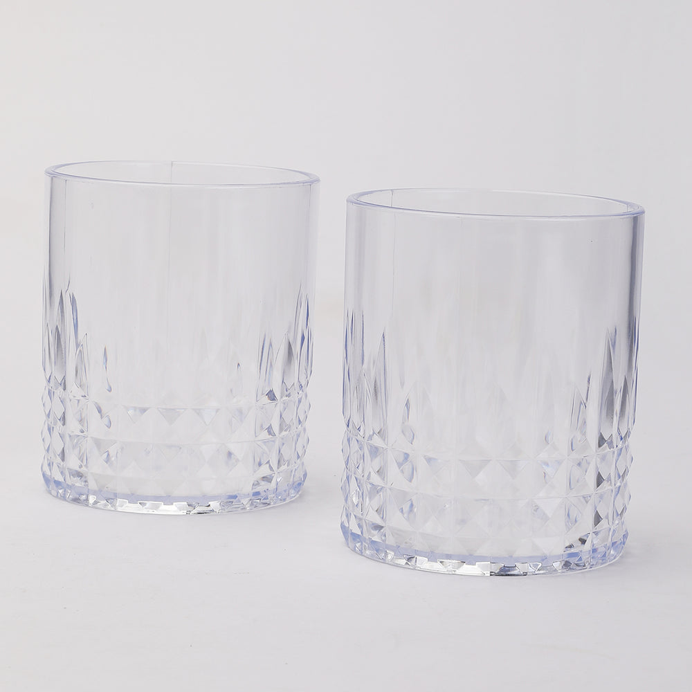 Sprinkle Glass 2 Pcs Set - White, Glassware & Drinkware, Chase Value, Chase Value