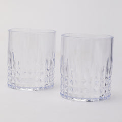 Sprinkle Glass 2 Pcs Set - White