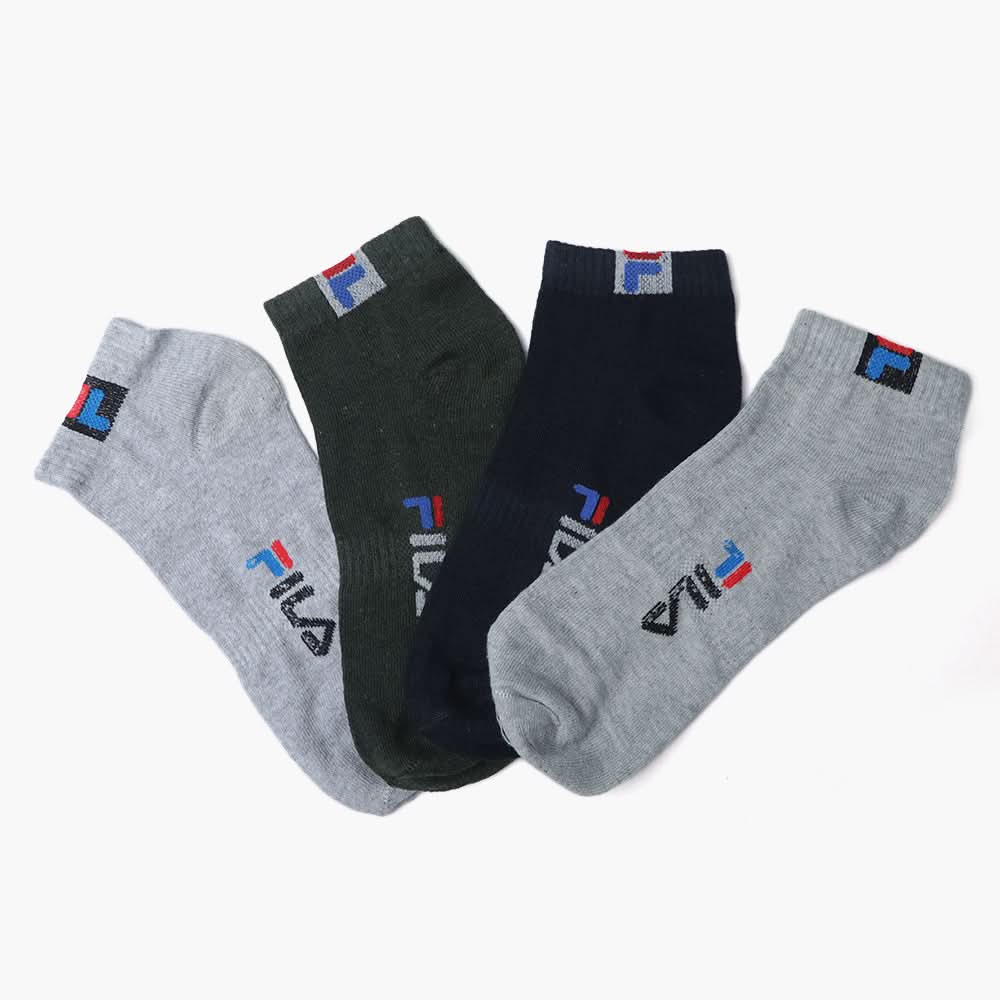 Men's 4Pcs Ankle Socks - Multi Color, Men's Socks, Chase Value, Chase Value